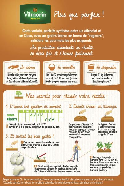 Légumes Secs - Haricot Nain à Ecosser Mogex (type Mogette) - 20 m - MEDIA_PACKAGING_VERSO